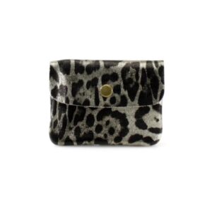 The Light Gold Leopard Print Real Leather Mini Purse