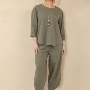 Khaki Sweat top & pants set