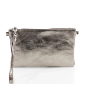 Bronze Clutch & crossbody bad Real Leather