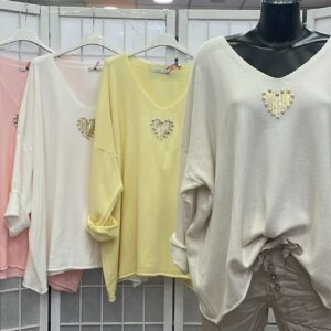 The Gold Love Heart Luxury Jumper