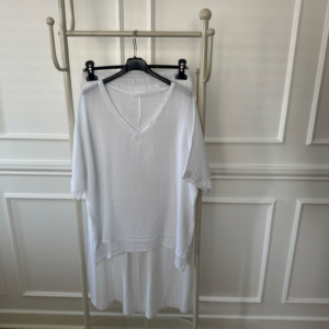 Linen v neck top & wide leg pants