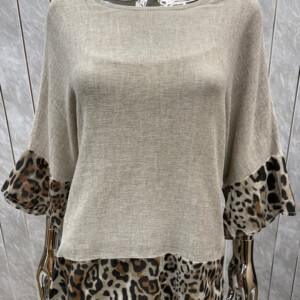 Leopard print Linen Lux Suit