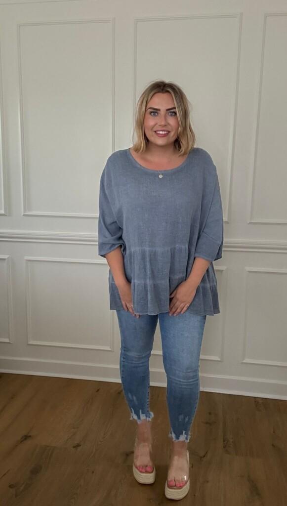 Linen smock top