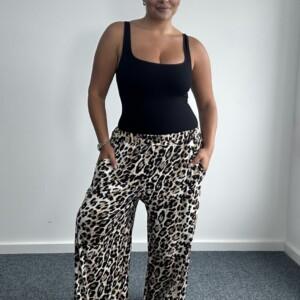 Leopard/Snake print pocket trousers