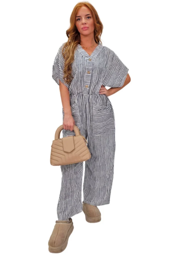 Pinstripe jumpsuit