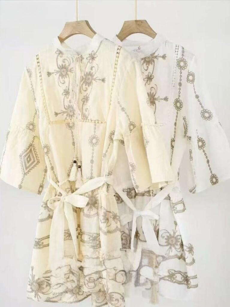 Boho embroidered dress