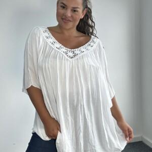 Polly Crochet v neck top