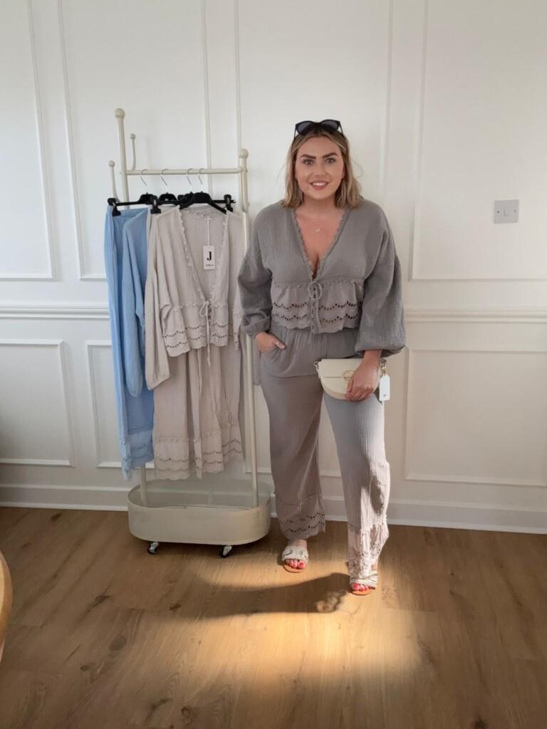 Embroidered co-ord set