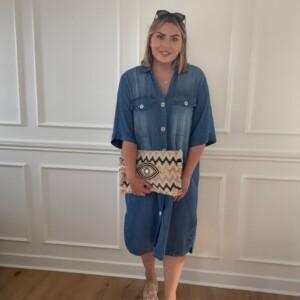 Evil eye oversized clutch