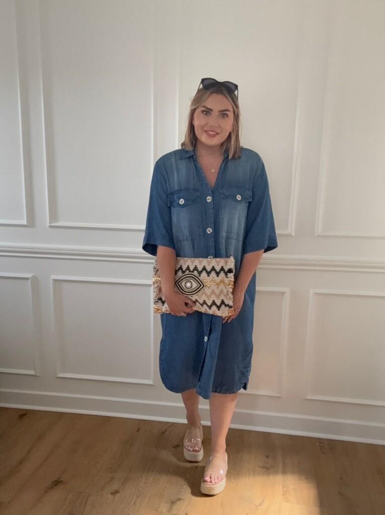Chambray denim dress