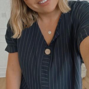 Navy pinstripe co-ord